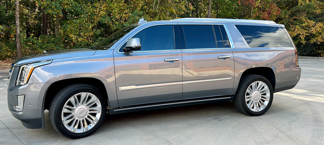 Cadillac Escalade with new window tint on windows