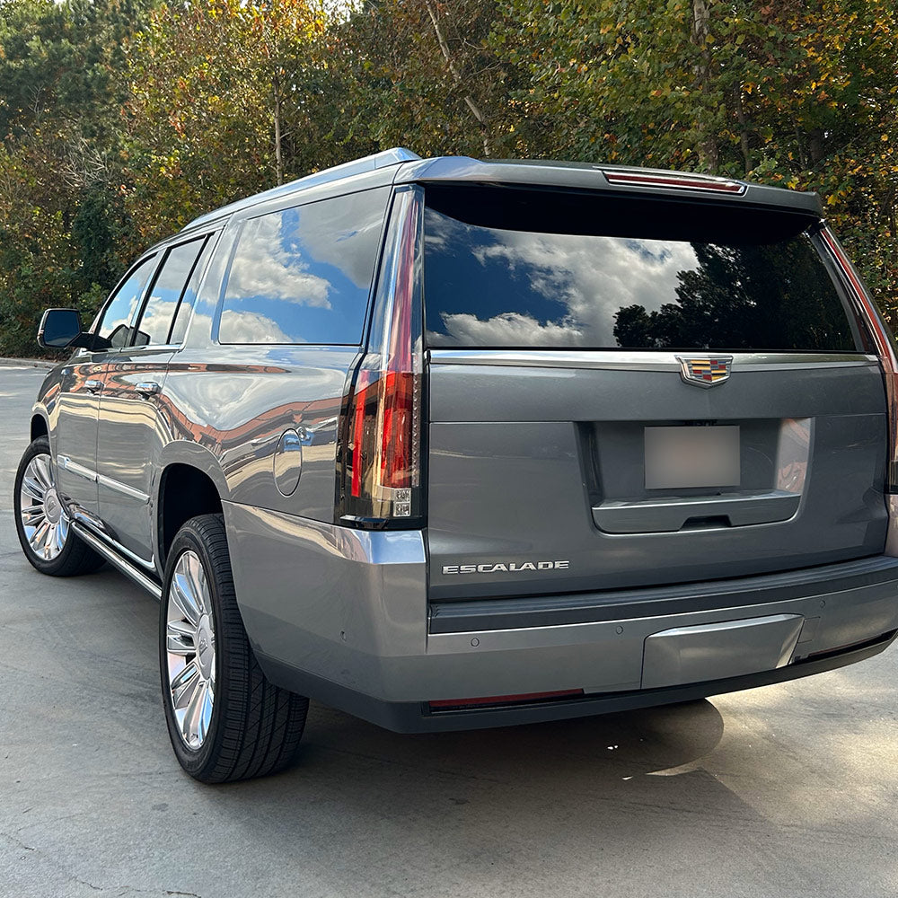 Cadillac Escalade with new window tint on rear side and back windows