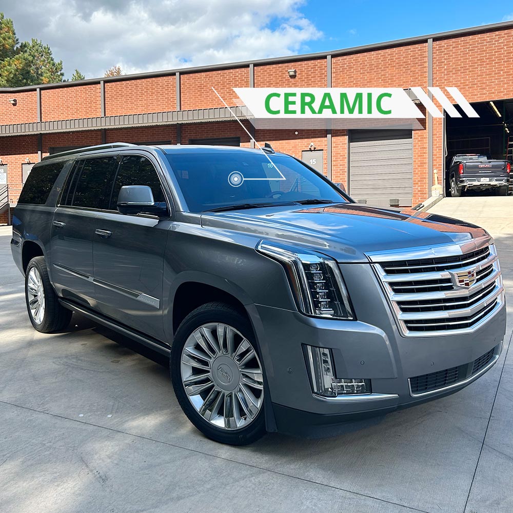 Cadillac Escalade with ceramic window film on windshield